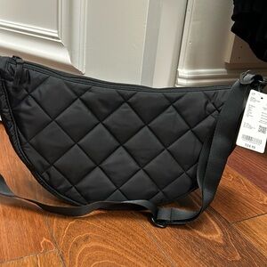 Uniqlo Shoulder Bag Quilted Crossbody Black NWT